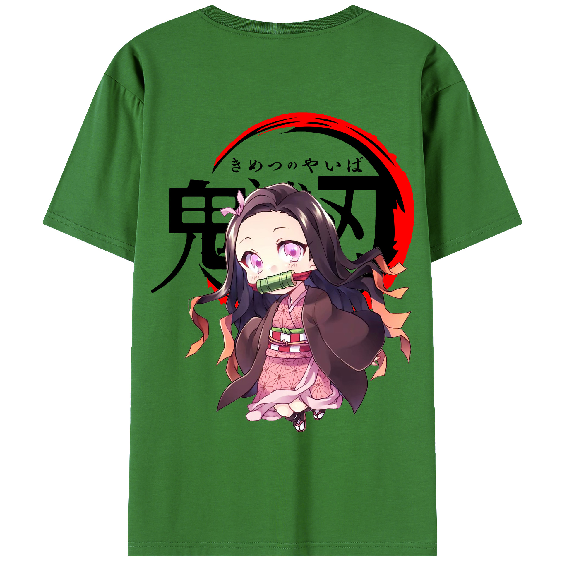 （画像用） 鬼滅の刃（きめつのやいば）竈門 禰󠄀豆子／かまど ねずこ Kamado Nezuko レディース半袖Tシャツ(バックプリント)